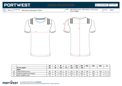 Trudnopalny t-shirt roboczy FR712