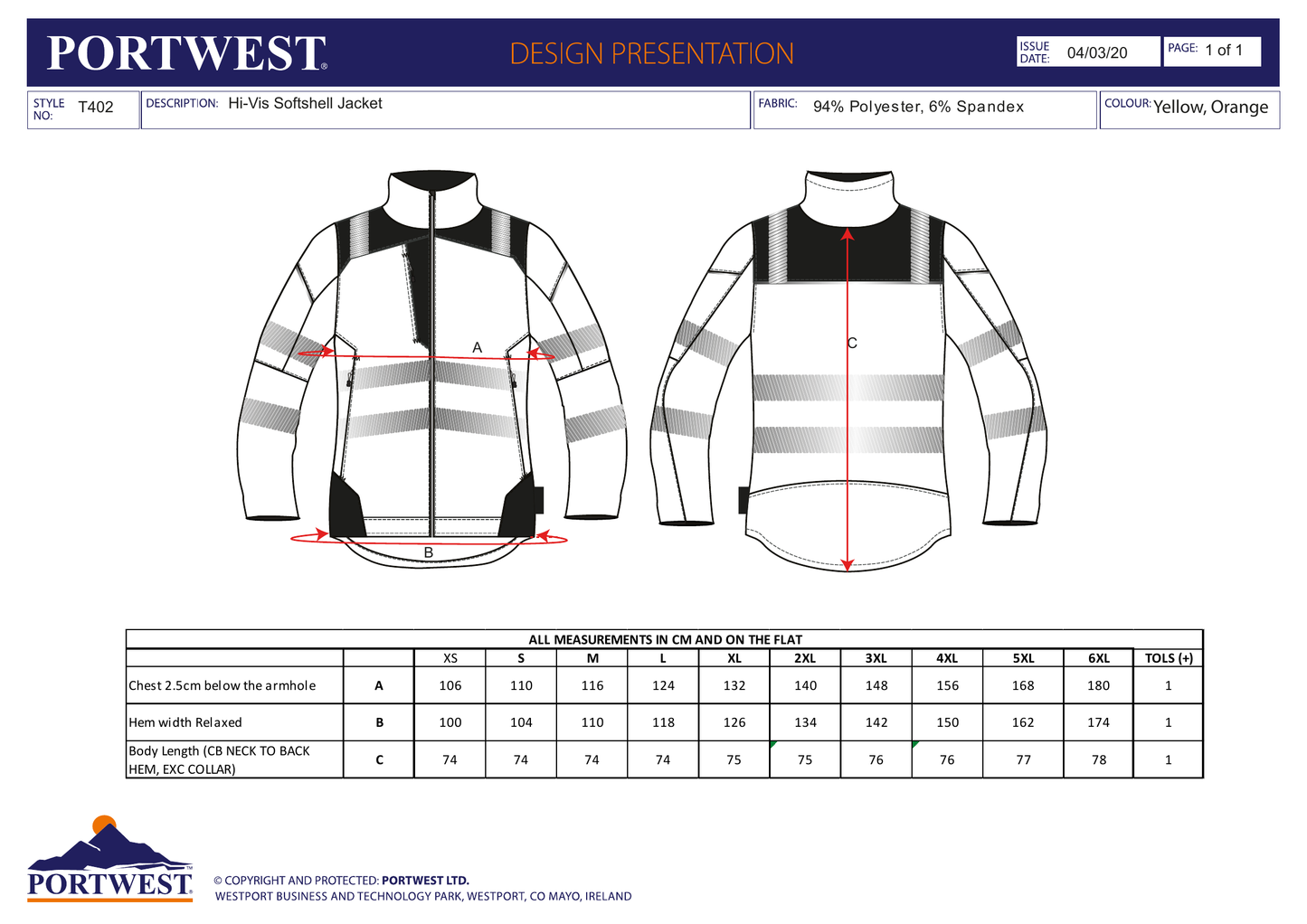 Softshell Ostrzegawczy Pw3