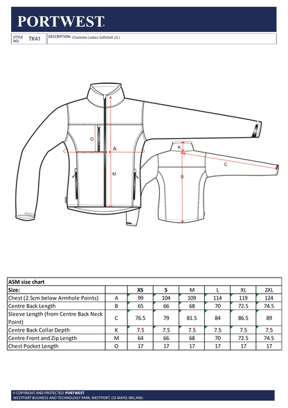 Softshell Damski Charlotte (3L)