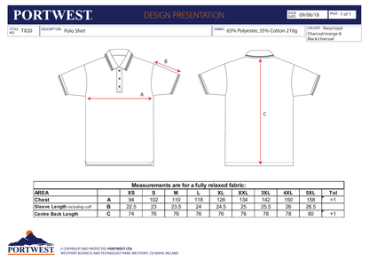 Kontrastowa Koszulka Polo Portwest Texo